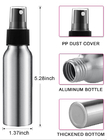 Le jet fin en aluminium de brume met la bouteille en bouteille de parfum réutilisable de voyage en métal