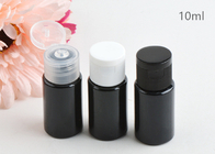 Capacité cosmétique en plastique rechargeable du noir 10ml d'emballage avec le couvercle de matériel de pp