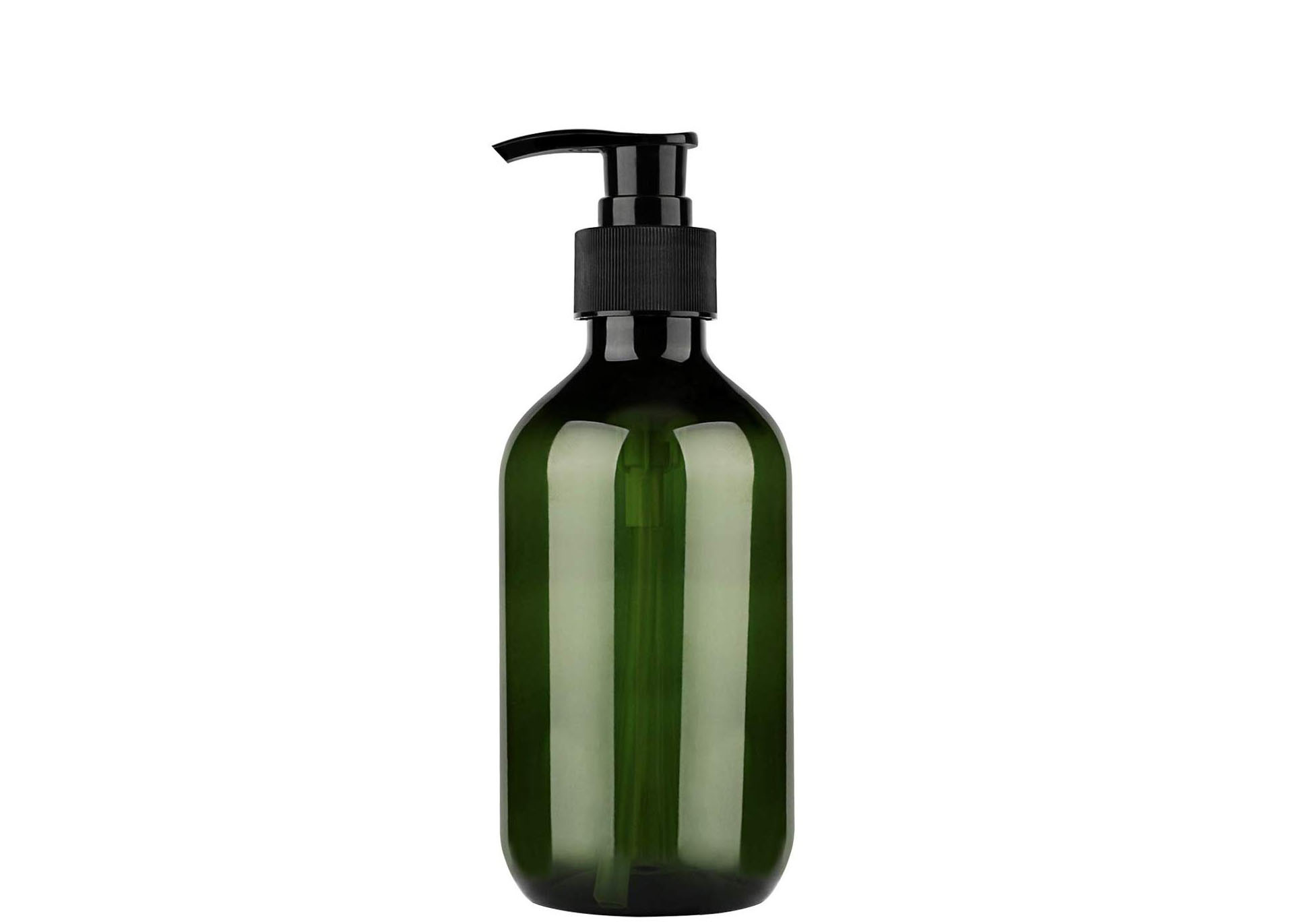Bouteille écumante de savon de lotion de pompe de pression en plastique verte ronde de bouteille