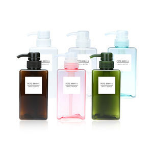 Plastique vide Amber transparent PETG Shampooing Emballage Carré Bouteille en mousse de savon en plastique