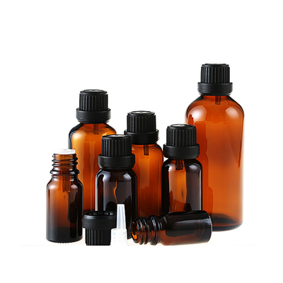 Logo adapté aux besoins du client par bouteille en verre d'huile essentielle cosmétique noire de 1000pcs