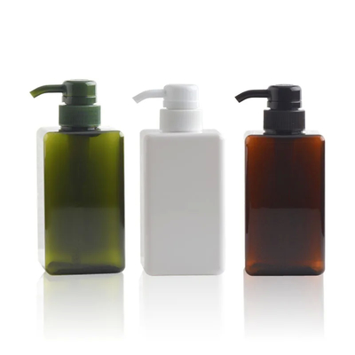 Plastique vide Amber transparent PETG Shampooing Emballage Carré Bouteille en mousse de savon en plastique