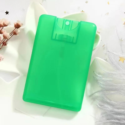 Taille de carte de crédit Emballage cosmétique Bouteille de parfum en plastique avec logo personnalisé Pulvérisateur de pompe