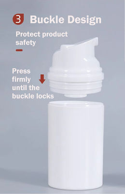 Flacon pompe sans air de 50 ml - Impression couleur personnalisée, design pour soins de la peau et cosmétiques