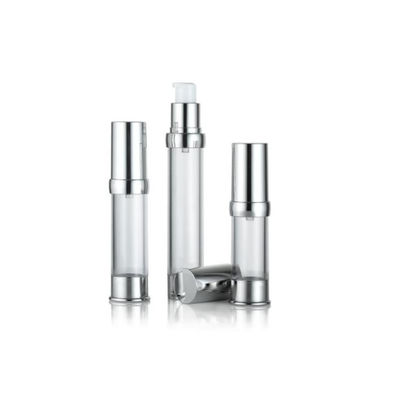 Bouteille pompe sans air en aluminium anodisé de luxe, flacon vide pour cosmétiques, sérum de soin de la peau de qualité supérieure, plusieurs capacités