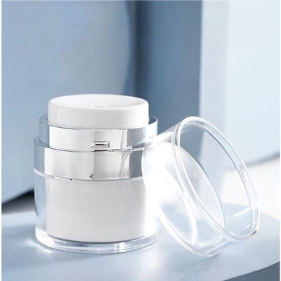 Bouteille de pompe extérieure sans air en aluminium de 30 ml 50 ml pour les soins de la peau emballage cosmétique sérum facial