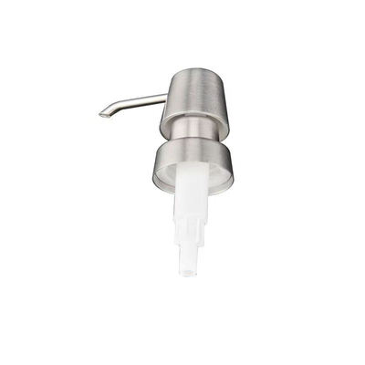 Pompe à lotion en acier inoxydable de 28 mm pour les cosmétiques de salle de bain