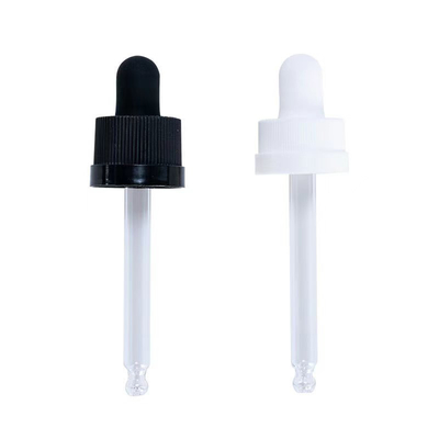 Couleur personnalisée professionnelle 18 mm 20 mm 24 mm Pp gouttelier en verre plastique pour les soins de la peau