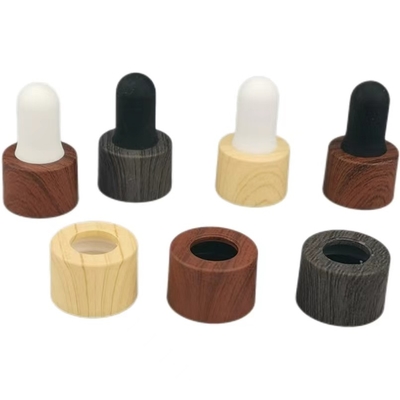 18 mm 20 mm 24 mm gouttelier en verre pour bouteille d'huile essentielle avec caoutchouc personnalisé