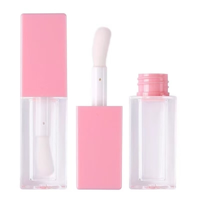 5 ml tube de brillant à lèvres Gradient tube de brillant à lèvres vide Logo personnalisé Récipient noir avec pinceau