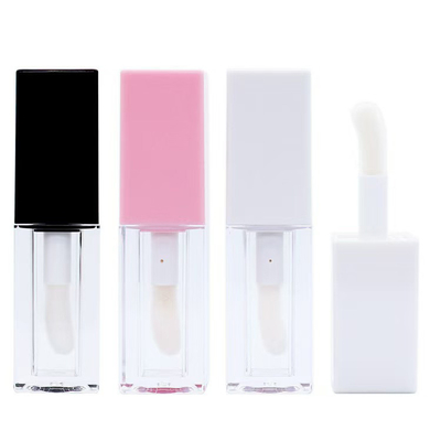 5 ml tube de brillant à lèvres Gradient tube de brillant à lèvres vide Logo personnalisé Récipient noir avec pinceau