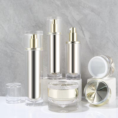 Bouteille ronde avec cône violet Ensemble d'emballage cosmétique Bocal cosmétique