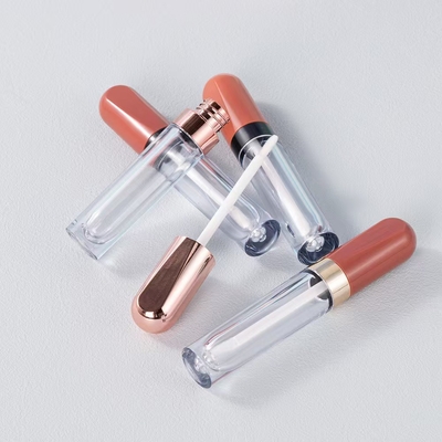 Tuyau de rouge à lèvres à bouche ronde vide 4g avec fermeture à vis de joint en caoutchouc Tuyau de baume à lèvres en plastique pour emballage de récipients cosmétiques