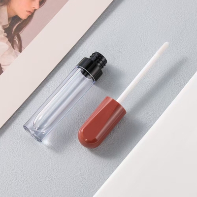 Tuyau de rouge à lèvres à bouche ronde vide 4g avec fermeture à vis de joint en caoutchouc Tuyau de baume à lèvres en plastique pour emballage de récipients cosmétiques