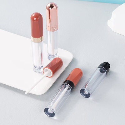 Tuyau de rouge à lèvres à bouche ronde vide 4g avec fermeture à vis de joint en caoutchouc Tuyau de baume à lèvres en plastique pour emballage de récipients cosmétiques