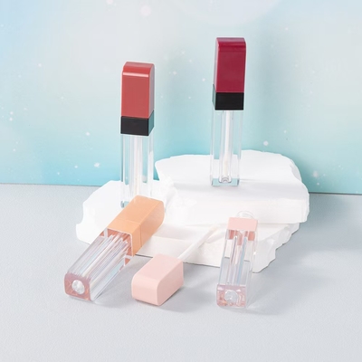 Matériau métallique de type 3G tube de rouge à lèvres à bouche vide à cloison de caoutchouc à vis de fermeture tube de baume à lèvres en plastique pour récipient cosmétique