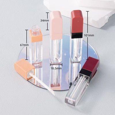 Matériau métallique de type 3G tube de rouge à lèvres à bouche vide à cloison de caoutchouc à vis de fermeture tube de baume à lèvres en plastique pour récipient cosmétique