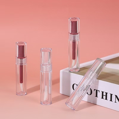 Vente en gros de tubes de rouge à lèvres vides sur mesure de 3,5 g avec fermeture à vis de joint en caoutchouc Tubes de baume à lèvres en plastique pour emballage de récipients cosmétiques