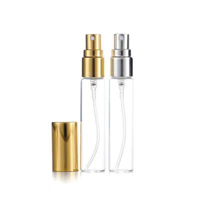 Flacon échantillon de parfum en verre avec vaporisateur miniature de 5 ml et 10 ml en gros avec pompe de pulvérisation en plastique