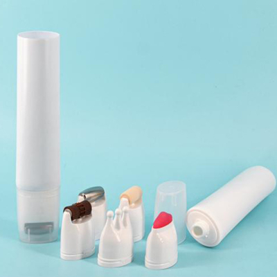 Emballage cosmétique en PE à couleur creuse et vide, tube combiné flexo avec estampage