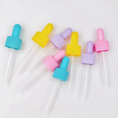 Couleur personnalisée 18mm 24mm rubanée PP gouttelette en plastique pour le sérum de soins de la peau