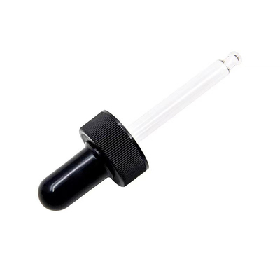 18 mm 24 mm gouttelier en plastique PP à nervures avec pipette en plastique couleur personnalisée pour une distribution facile