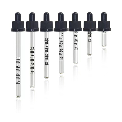 18 mm 24 mm gouttelier en plastique PP à nervures avec pipette en plastique couleur personnalisée pour une distribution facile