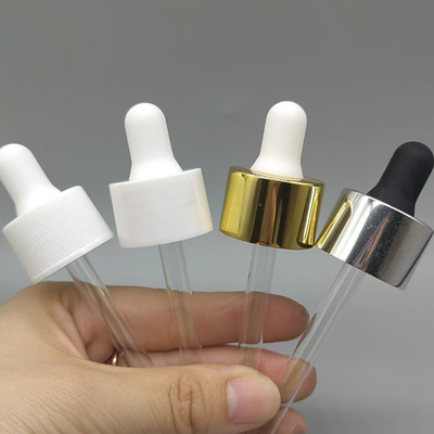 Couleur personnalisée 18 mm 24 mm Fermeture en aluminium Gouttelier en plastique pour bouteille d'huile essentielle