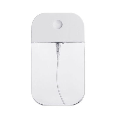 Flacon de parfum rechargeable portable en plastique PETG de 30 ml 50 ml, en forme de carte, avec cadre en caoutchouc, facile à utiliser en voyage