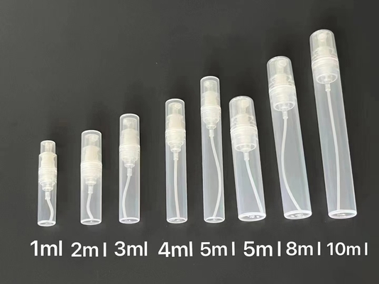 Bouteille de parfum en plastique noir transparent et vide de 100 ml avec couleur blanche