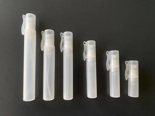 Bouteille de parfum en plastique noir transparent et vide de 100 ml avec couleur blanche