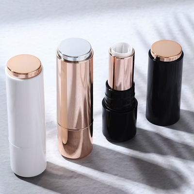 Emballage vide 6 ml Tubes de brillant à lèvres clairs avec baguette ronde Logo personnalisé Tubes de brillant à lèvres