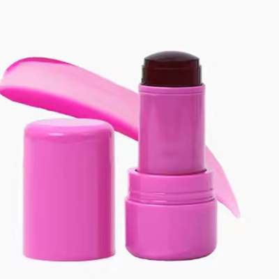 Traitement de la surface par estampage à chaud 3G bouche creuse vide tube de rouge à lèvres avec fermeture à vis de joint en caoutchouc plastique durable