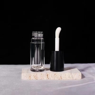 Tubes vides et brillants Logo personnalisé Récipient noir avec pinceau 5ml