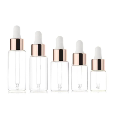 Flacon d'huile essentielle en verre transparent vide 5ml 10ml 15ml 20ml 30ml 50ml 100ml