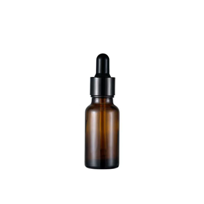 Flacon d'huile essentielle marron de 30 ml avec compte-gouttes pour huiles naturelles