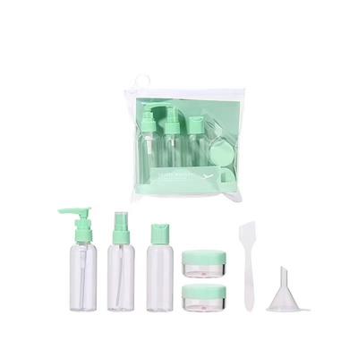 Ensemble de flacons de voyage portables rechargeables en plastique pour shampooing, soins de la peau, spray, lotion, cosmétiques de voyage