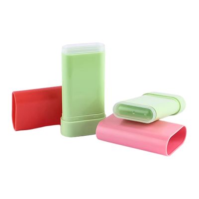 Bouteille de stick de blush vide de haute qualité personnalisée de 10g, stick de baume déodorant, rotation supérieure, emballage cosmétique en plastique réutilisable