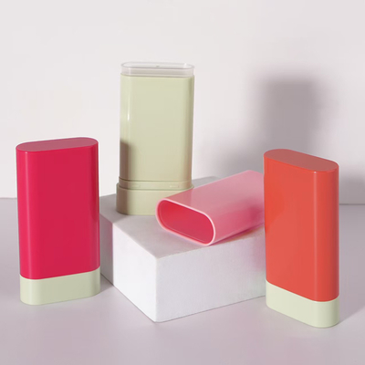 Bouteilles en plastique rétractables rotatives de différentes couleurs peuvent être utilisées pour la crème solaire et la crème pour le corps