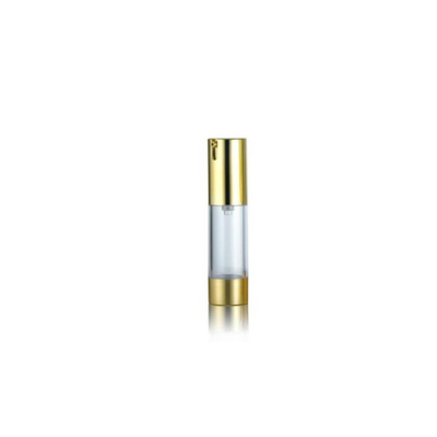 Bouteille de pompe sans air en plastique de 15 ml 30 ml 50 ml pour cosmétiques Logo personnalisé accepté