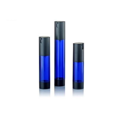 Bouteille de pompe sans air en plastique de 15 ml 30 ml 50 ml pour cosmétiques Logo personnalisé accepté