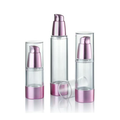 Bouteille de pompe sans air de 15 ml en or rose avec artwork de haute qualité