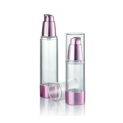 Bouteille de pompe sans air de 15 ml en or rose avec artwork de haute qualité