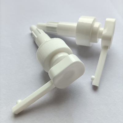 Pompe lotion à vis en plastique PP à grosse tête carrée de 28 mm 4 cc pour soins personnels