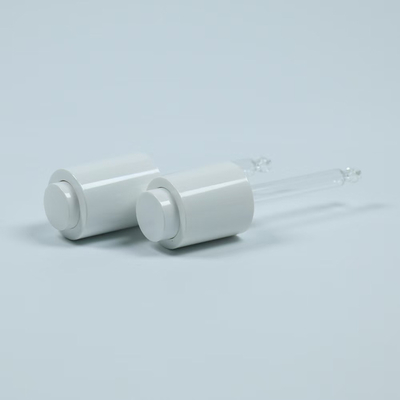 Couleur personnalisée 18 mm 24 mm Pipette en verre Press Down Type gouttelier en plastique avec forme ronde et pompe Matériau en plastique pp et en verre