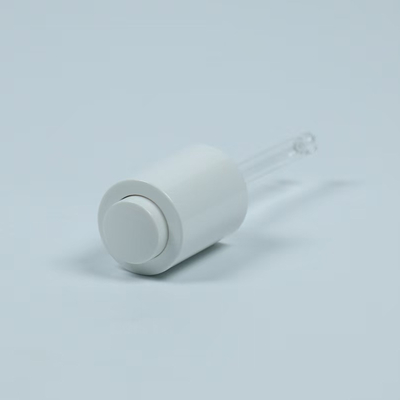 Couleur personnalisée 18 mm 24 mm Pipette en verre Press Down Type gouttelier en plastique avec forme ronde et pompe Matériau en plastique pp et en verre