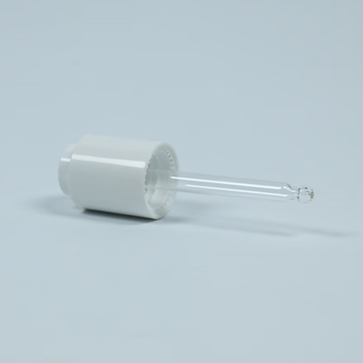 Couleur personnalisée 18 mm 24 mm Pipette en verre Press Down Type gouttelier en plastique avec forme ronde et pompe Matériau en plastique pp et en verre