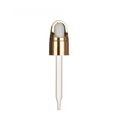 Vente en gros de 18 mm et 24 mm en argent et or en verre en plastique à la pipette pressée en plastique à goutte à goutte
