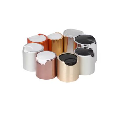 Bouchon à disque argenté en plastique à vis de pression de 20 mm 24 mm 28 mm