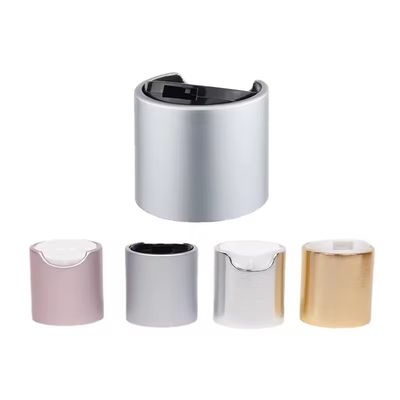 Bouchon à disque argenté en plastique à vis de pression de 20 mm 24 mm 28 mm